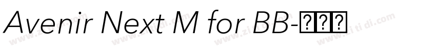 Avenir Next M for BB字体转换